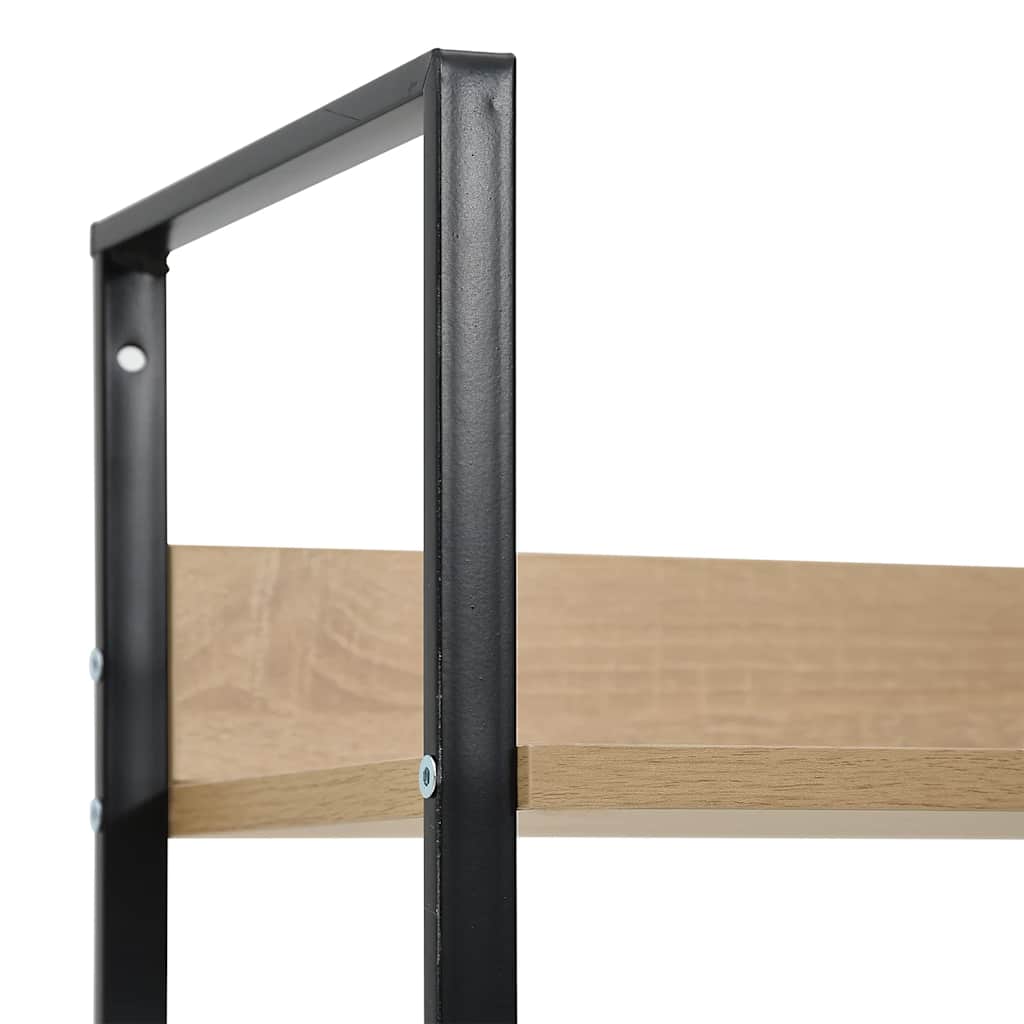 Scaffale Libri 3 Ripiani Rovere 60x27,6x90,5 Legno Multistrato | homemem39