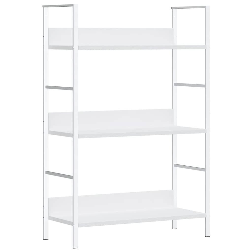 Scaffale Libri 3 Ripiani Bianco 60x27,6x90,5 Legno Multistrato | homemem39