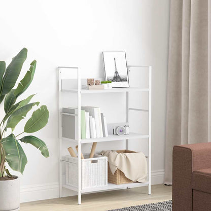 Scaffale Libri 3 Ripiani Bianco 60x27,6x90,5 Legno Multistrato | homemem39