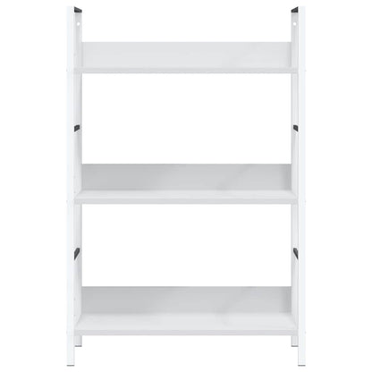 Scaffale Libri 3 Ripiani Bianco 60x27,6x90,5 Legno Multistrato | homemem39