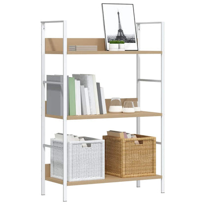 Scaffale Libri 3 Ripiani Rovere 60x27,6x90,5 Legno Multistrato