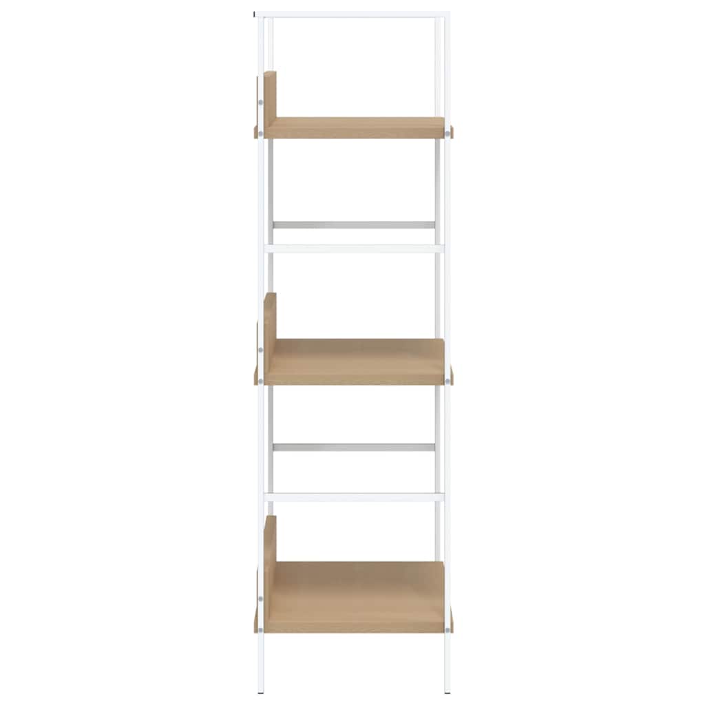 Scaffale Libri 3 Ripiani Rovere 60x27,6x90,5 Legno Multistrato