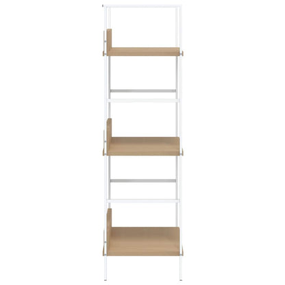 Scaffale Libri 3 Ripiani Rovere 60x27,6x90,5 Legno Multistrato