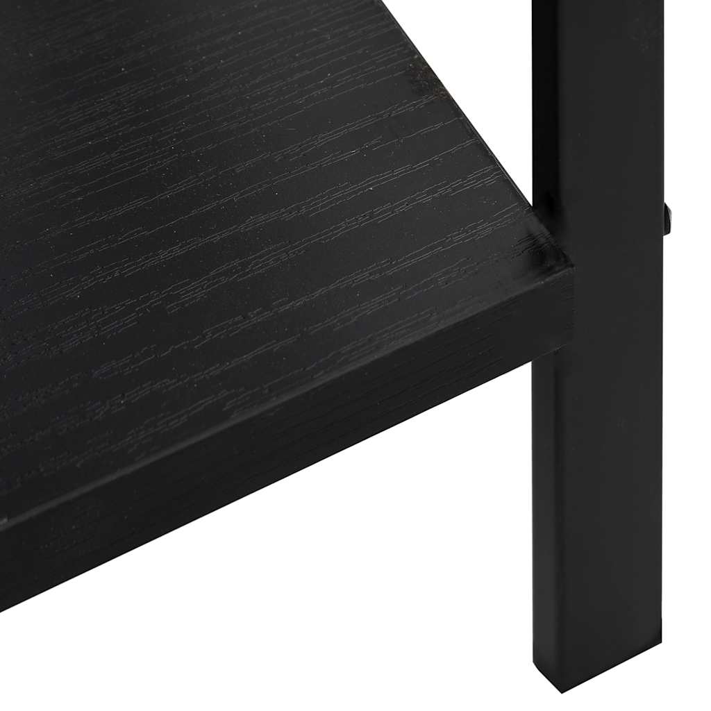 Scaffale Libri 4 Ripiani Nero 60x27,6x124,5cm Legno Multistrato | homemem39