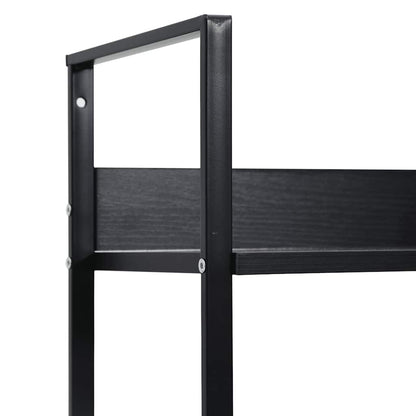 Scaffale Libri 4 Ripiani Nero 60x27,6x124,5cm Legno Multistrato | homemem39