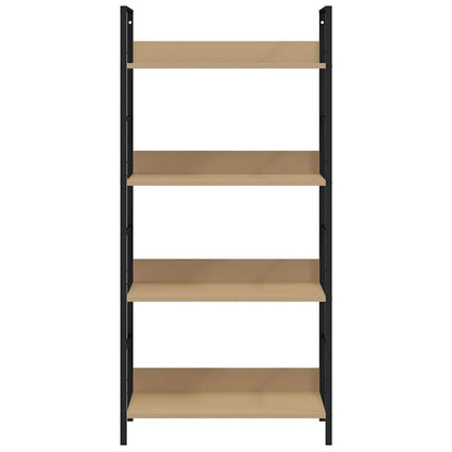Scaffale Libri 4 Ripiani Rovere 60x27,6x124,5 Legno Multistrato
