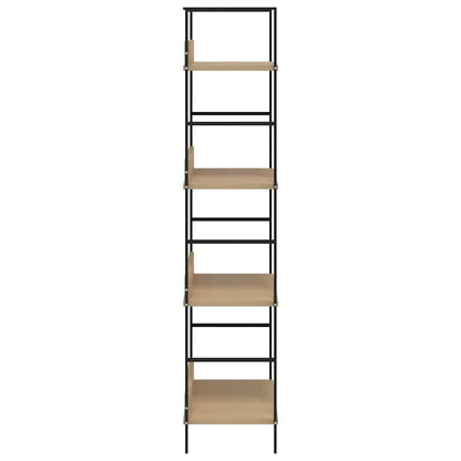 Scaffale Libri 4 Ripiani Rovere 60x27,6x124,5 Legno Multistrato