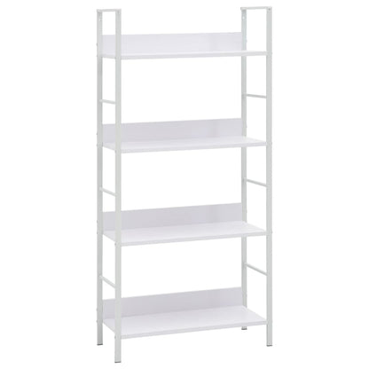 Scaffale Libri 4 Ripiani Bianco 60x27,6x124,5 Legno Multistrato