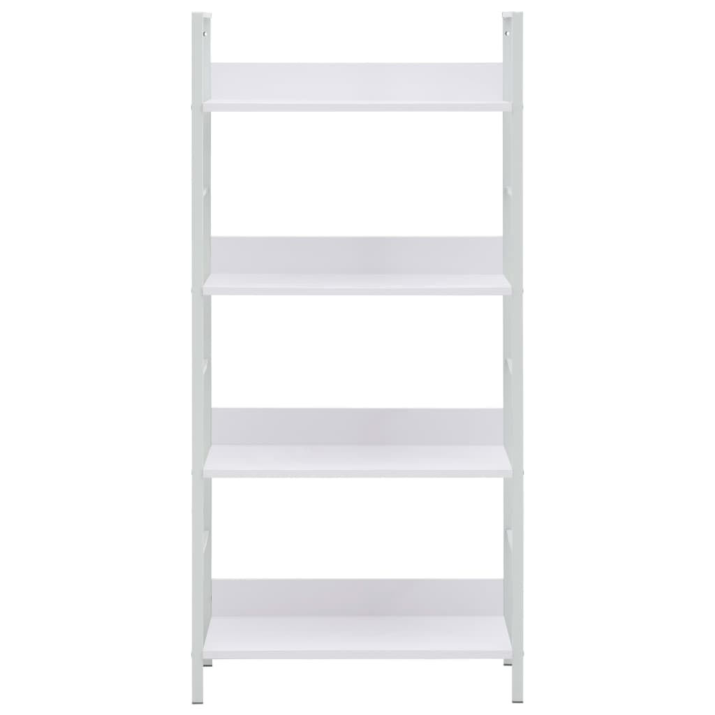 Scaffale Libri 4 Ripiani Bianco 60x27,6x124,5 Legno Multistrato