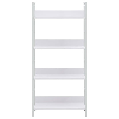 Scaffale Libri 4 Ripiani Bianco 60x27,6x124,5 Legno Multistrato