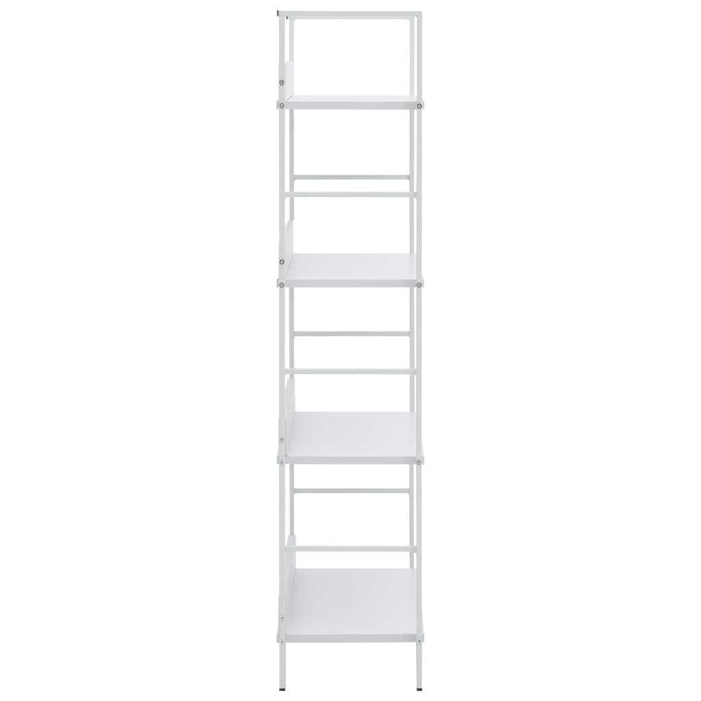 Scaffale Libri 4 Ripiani Bianco 60x27,6x124,5 Legno Multistrato