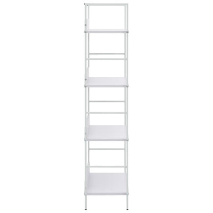 Scaffale Libri 4 Ripiani Bianco 60x27,6x124,5 Legno Multistrato