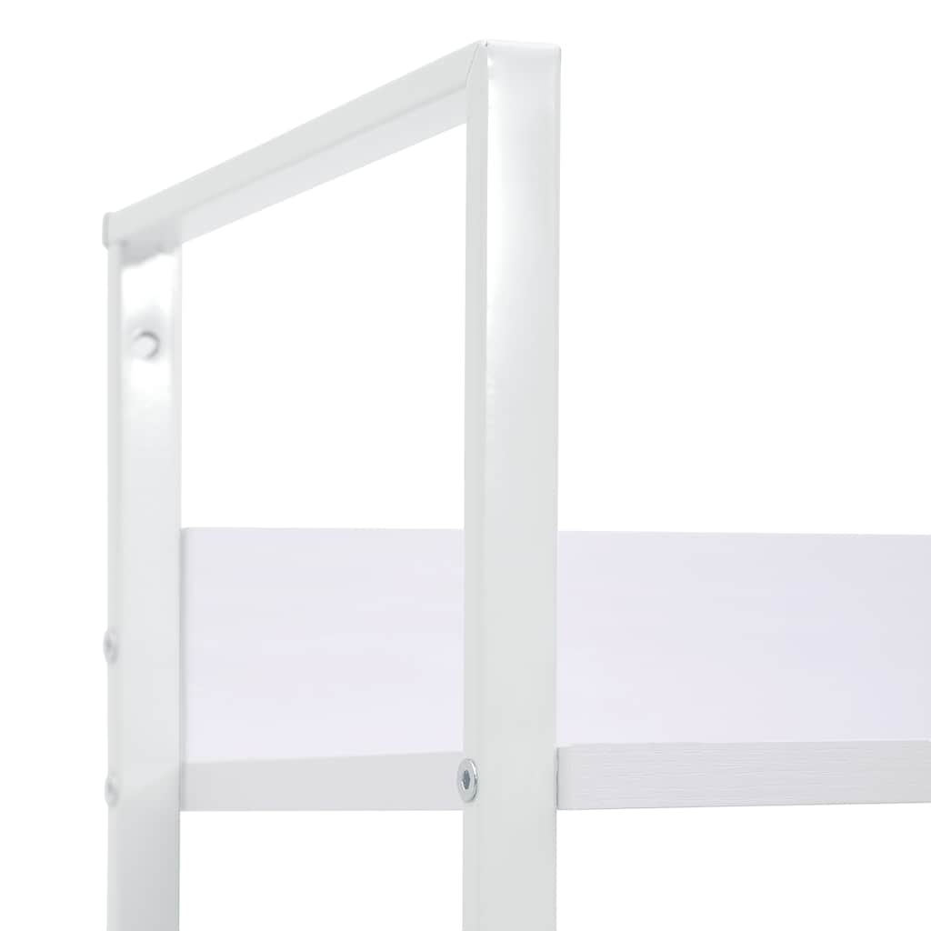 Scaffale Libri 4 Ripiani Bianco 60x27,6x124,5 Legno Multistrato | homemem39