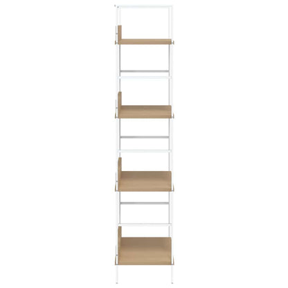 Scaffale Libri 4 Ripiani Rovere 60x27,6x124,5 Legno Multistrato | homemem39