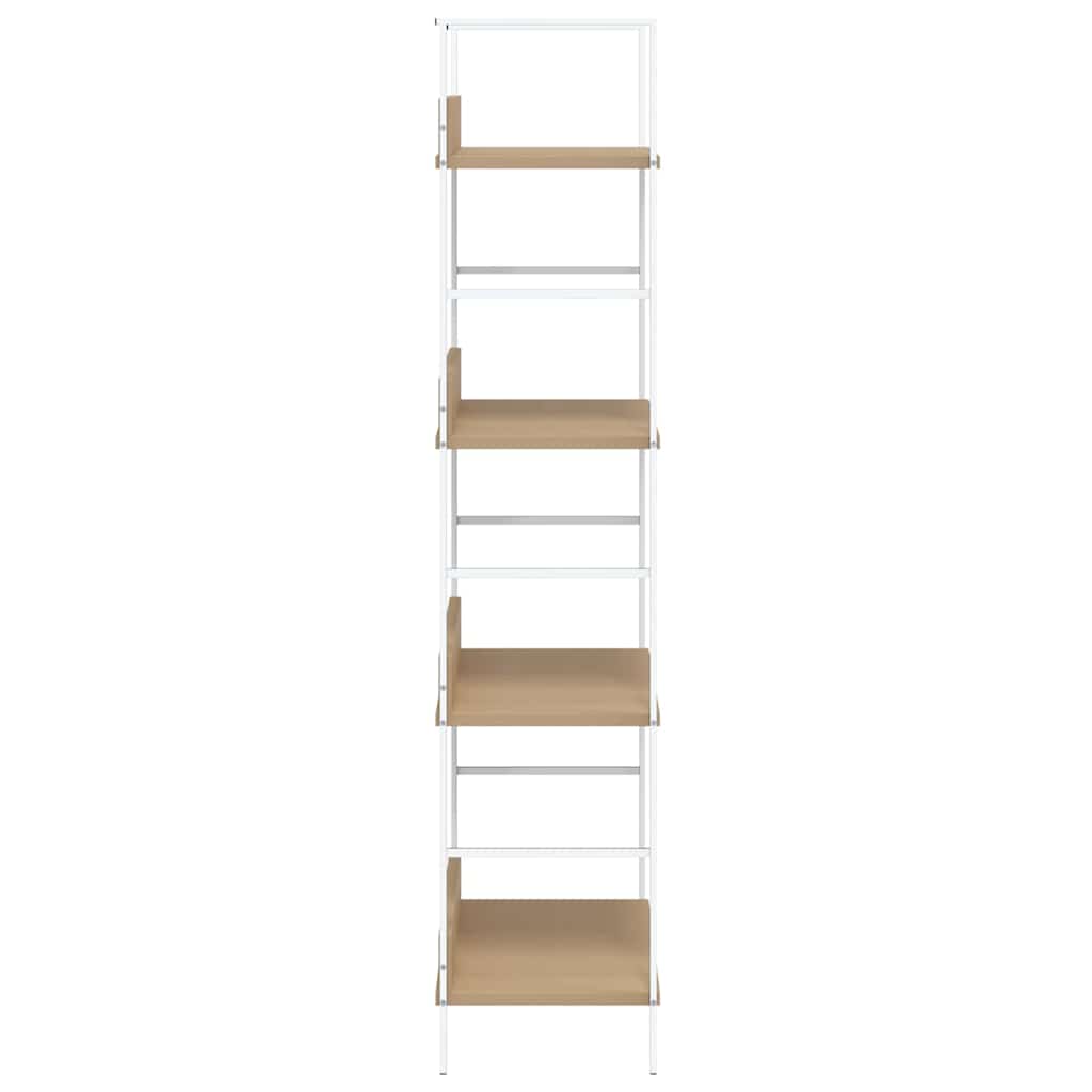 Scaffale Libri 4 Ripiani Rovere 60x27,6x124,5 Legno Multistrato