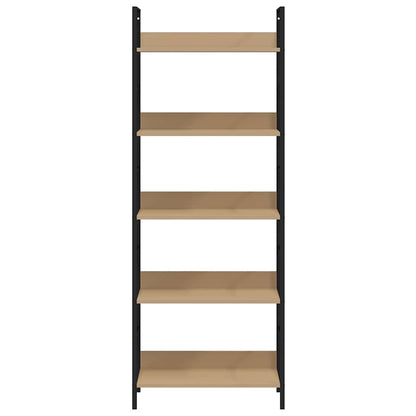 Scaffale Libri 5 Ripiani Rovere 60x27,6x158,5 Legno Multistrato