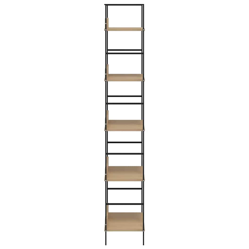 Scaffale Libri 5 Ripiani Rovere 60x27,6x158,5 Legno Multistrato | homemem39