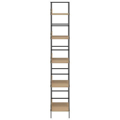 Scaffale Libri 5 Ripiani Rovere 60x27,6x158,5 Legno Multistrato | homemem39