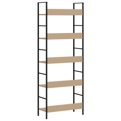 Scaffale Libri 5 Ripiani Rovere 60x27,6x158,5 Legno Multistrato | homemem39