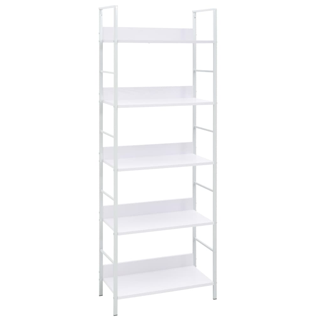 Scaffale Libri 5 Ripiani Bianco 60x27,6x158,5 Legno Multistrato