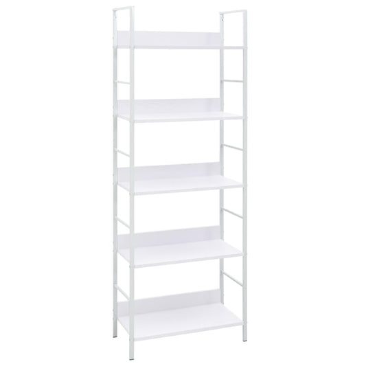 Scaffale Libri 5 Ripiani Bianco 60x27,6x158,5 Legno Multistrato