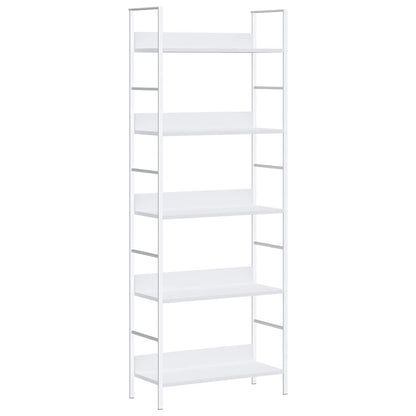 Scaffale Libri 5 Ripiani Bianco 60x27,6x158,5 Legno Multistrato