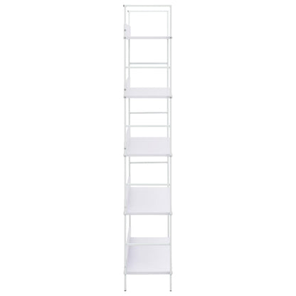 Scaffale Libri 5 Ripiani Bianco 60x27,6x158,5 Legno Multistrato