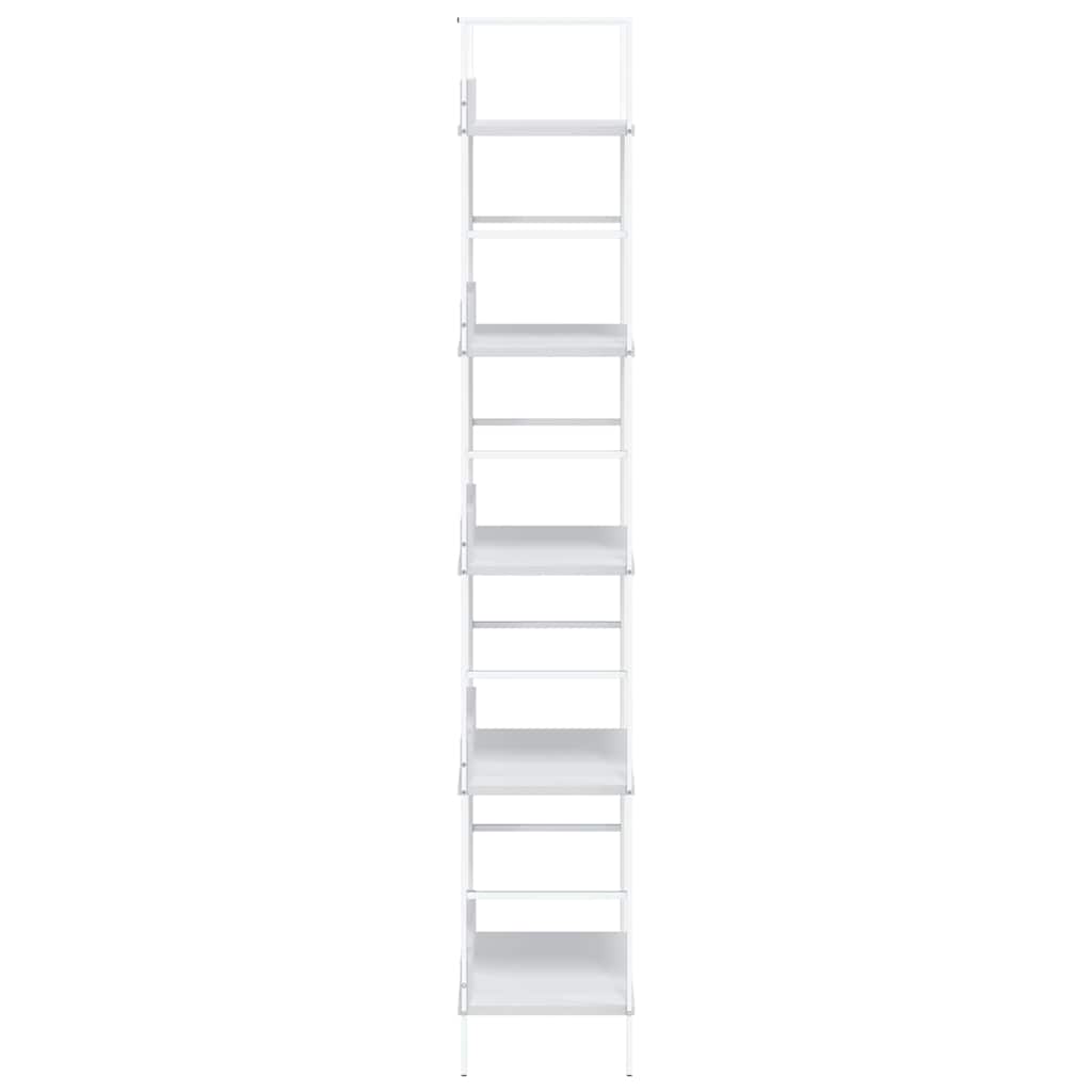 Scaffale Libri 5 Ripiani Bianco 60x27,6x158,5 Legno Multistrato