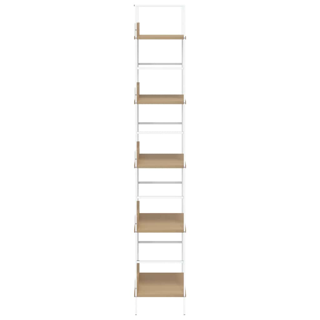 Scaffale Libri 5 Ripiani Rovere 60x27,6x158,5 Legno Multistrato | homemem39