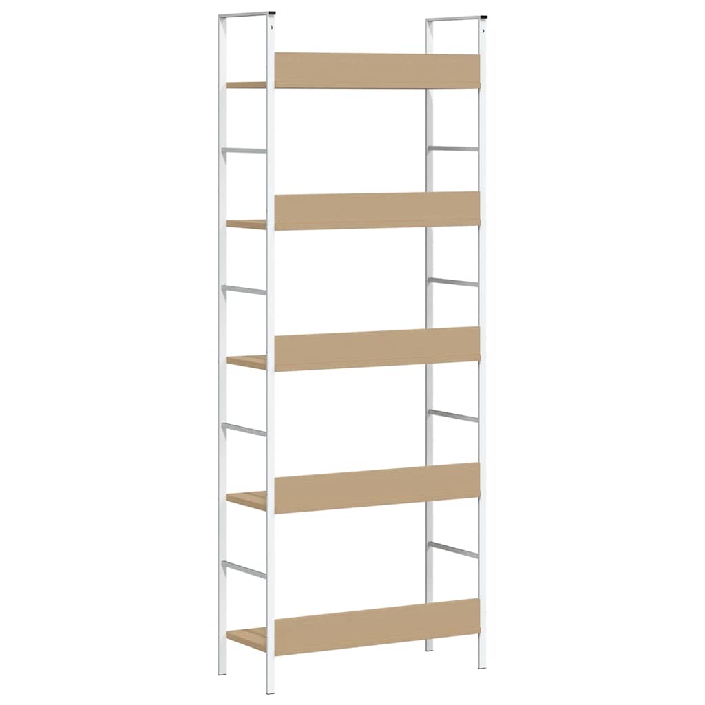 Scaffale Libri 5 Ripiani Rovere 60x27,6x158,5 Legno Multistrato | homemem39