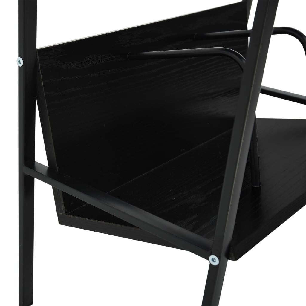Scaffale Libri 2 Ripiani Nero 52x28x59 cm Legno Multistrato | homemem39