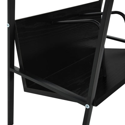 Scaffale Libri 2 Ripiani Nero 52x28x59 cm Legno Multistrato | homemem39