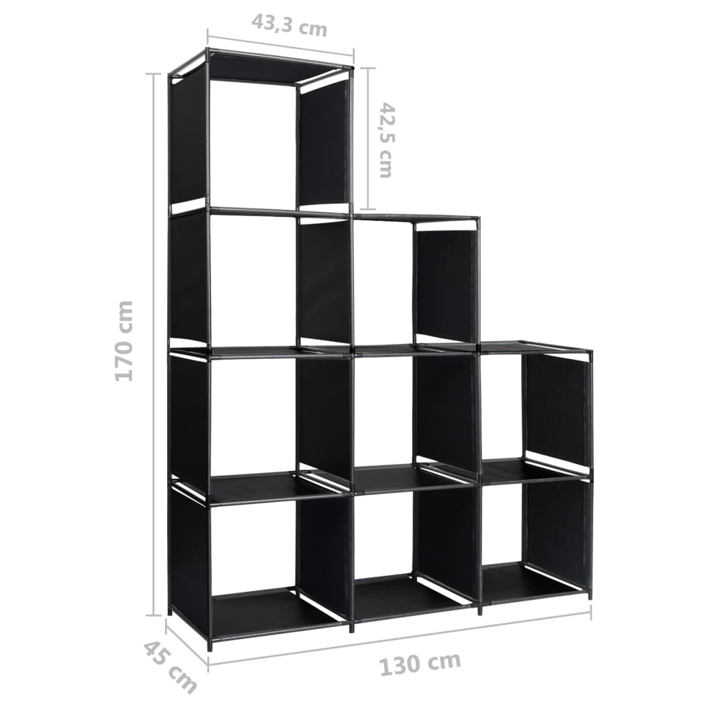 Scaffale a Gradini 130x45x170 cm in Tessuto | homemem39