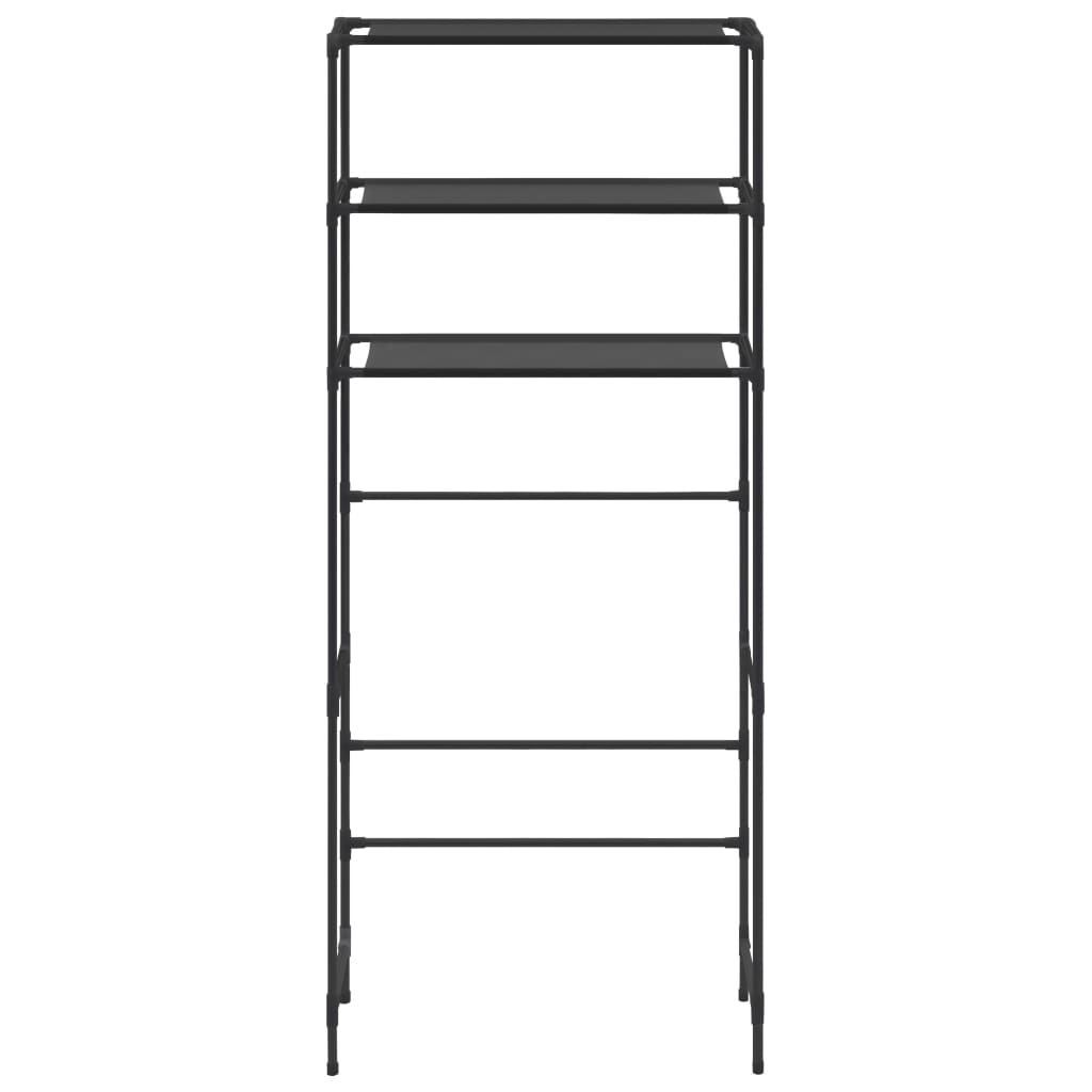 Scaffale per Lavatrice con 3 Ripiani Nero 69x28x169 cm - homemem39
