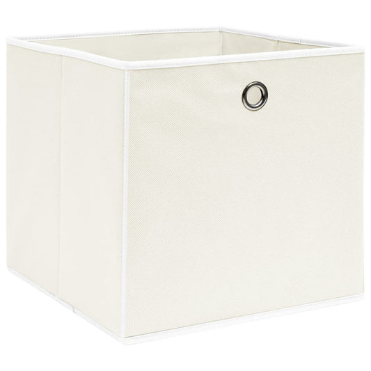 Scatole Portaoggetti 10pz Bianche 32x32x32 cm Tessuto