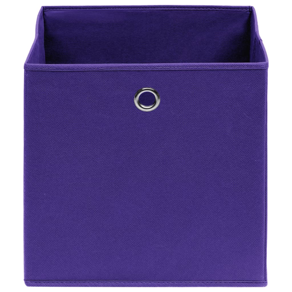 Scatole Portaoggetti 4pz Viola 32x32x32 cm Tessuto - homemem39