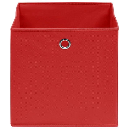 Scatole Portaoggetti 10pz Rosse 32x32x32 cm Tessuto