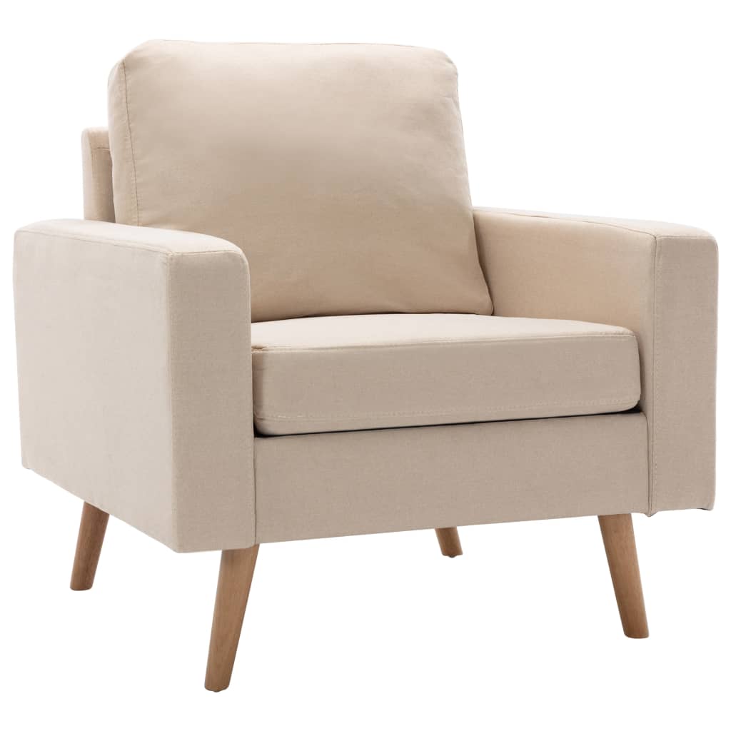 Cream Armchair in Fabric