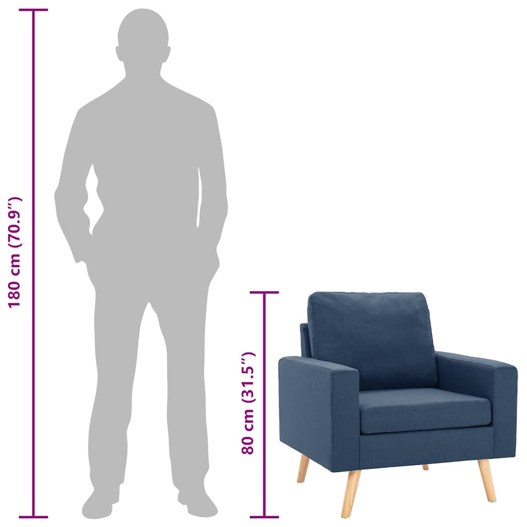 Poltrona Blu in Tessuto - homemem39