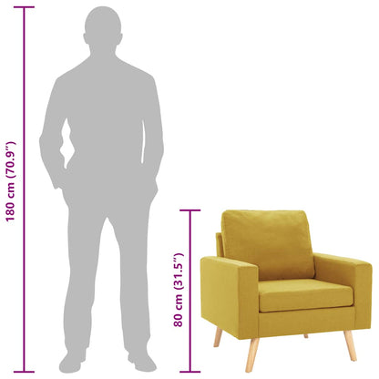 Poltrona Gialla in Tessuto