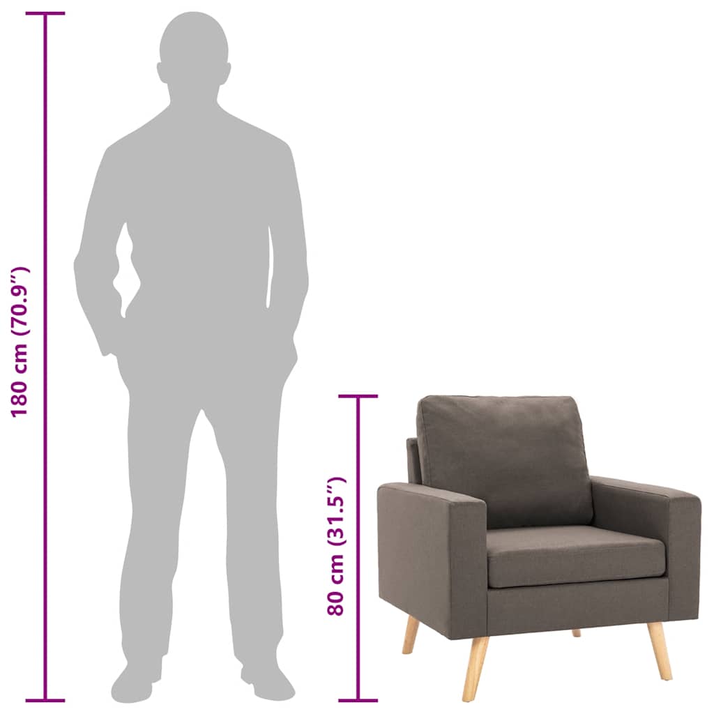 Poltrona Tortora in Tessuto - homemem39