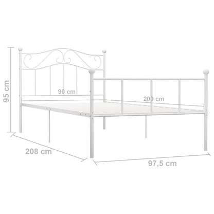 Giroletto Bianco in Metallo 90x200 cm