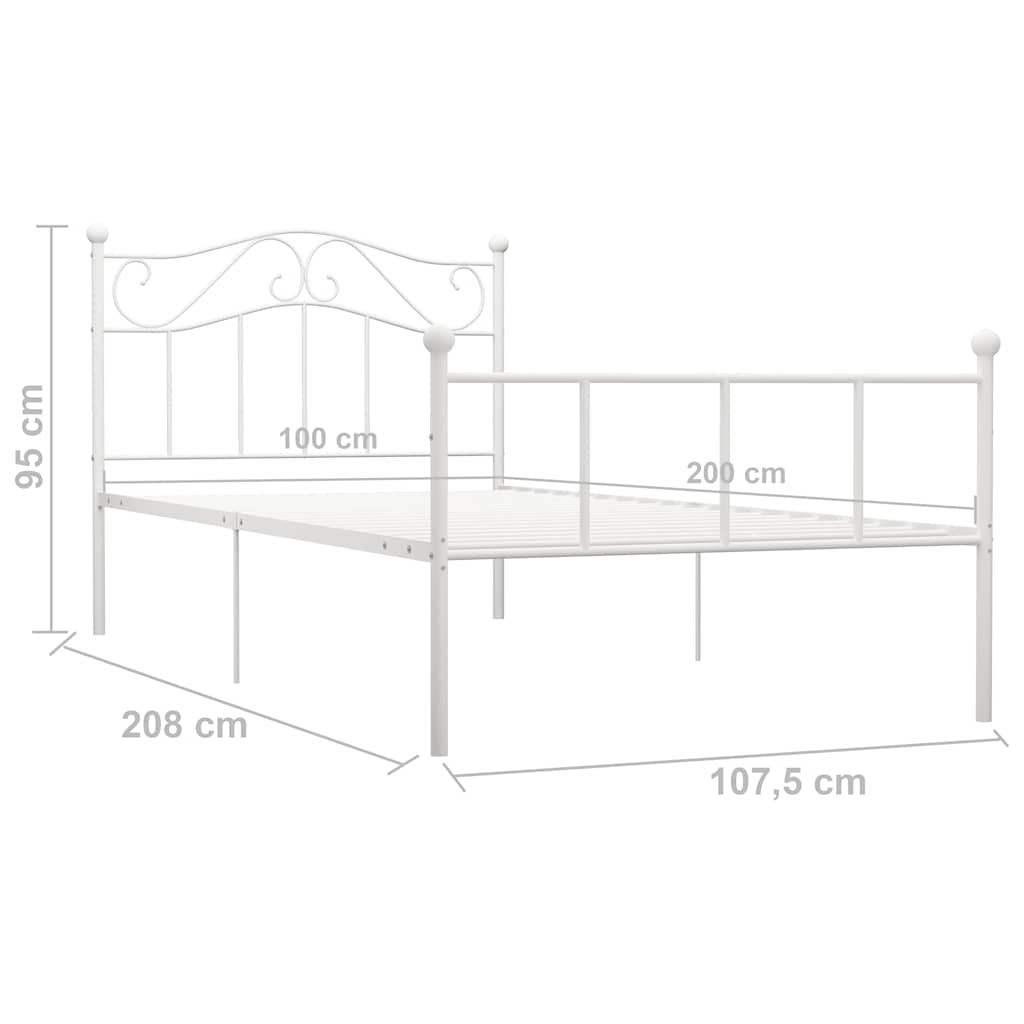 Giroletto Bianco in Metallo 100x200 cm | homemem39