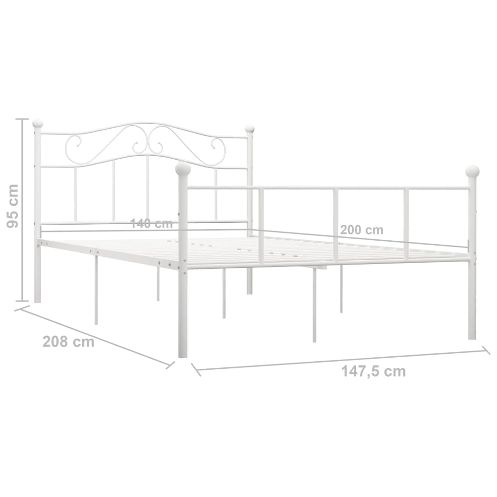 Giroletto Bianco in Metallo 140x200 cm | homemem39