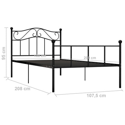 Giroletto Nero in Metallo 100x200 cm | homemem39