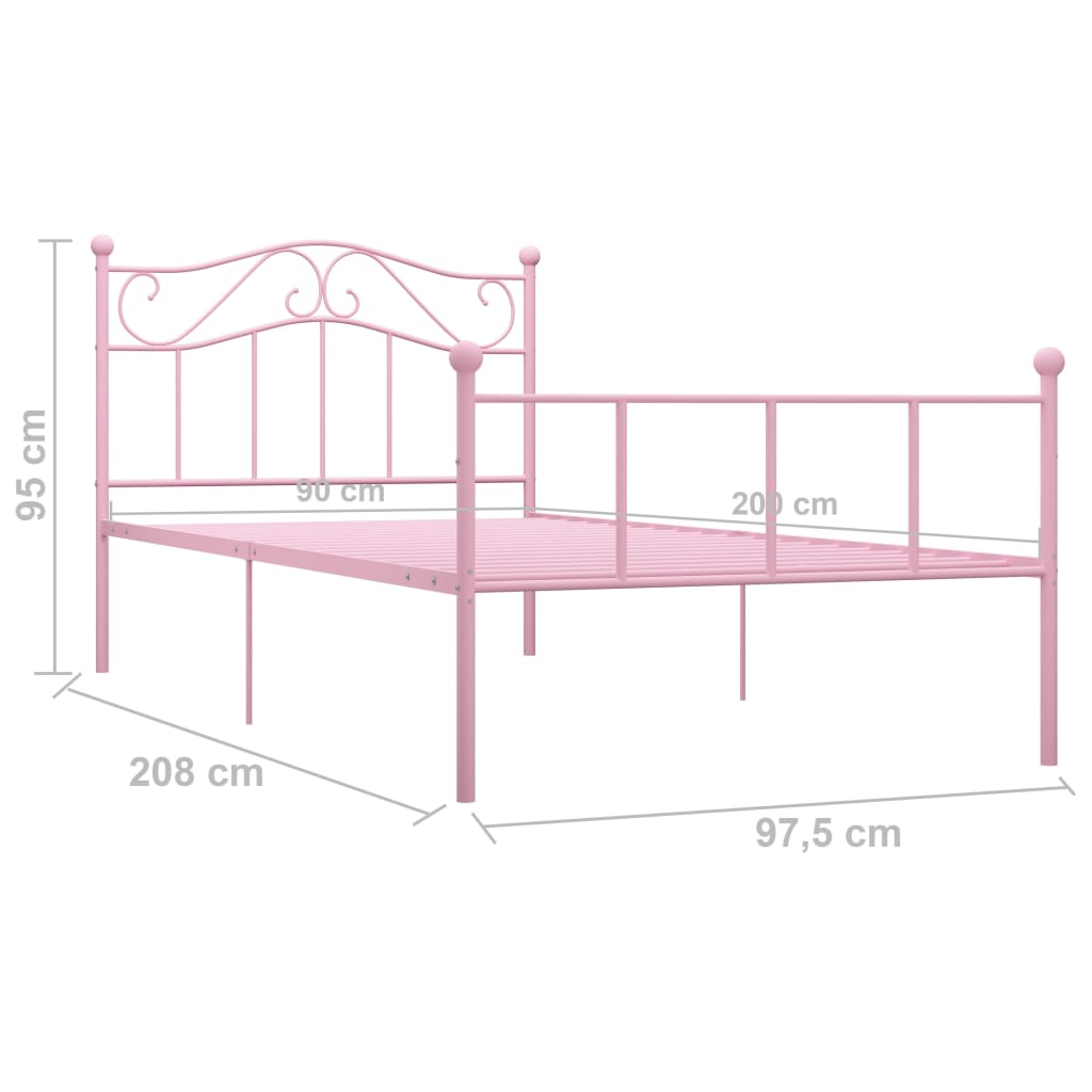 Giroletto Rosa in Metallo 90x200 cm | homemem39