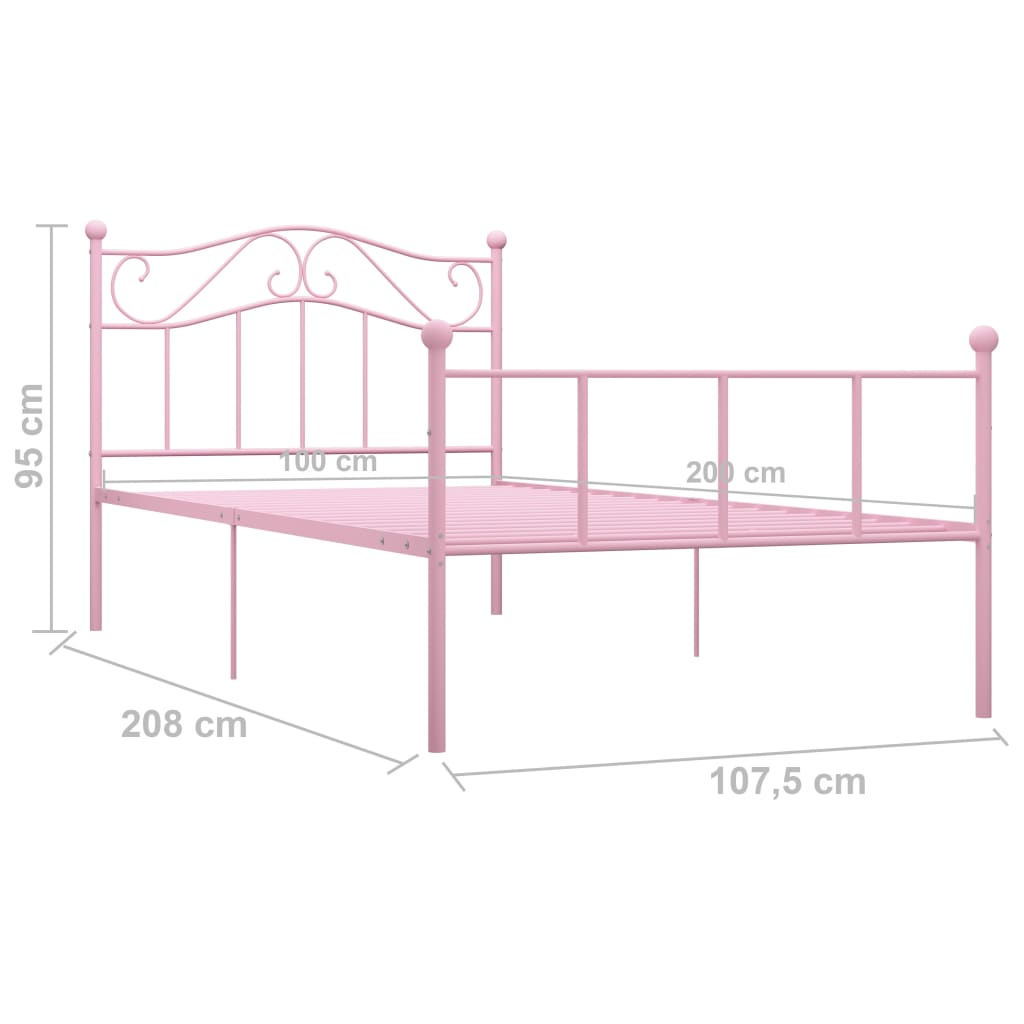 Giroletto Rosa in Metallo 100x200 cm | homemem39