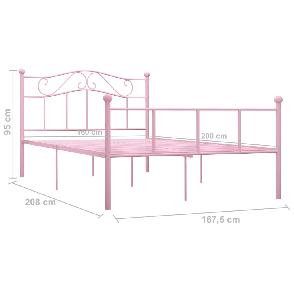 Giroletto Rosa in Metallo 160x200 cm | homemem39