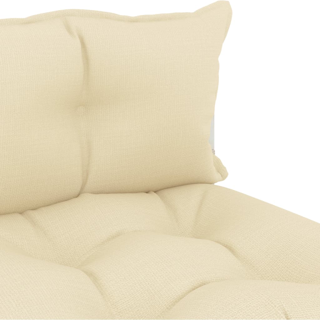 Divano Centrale da Giardino Pallet con Cuscini Crema in Legno | homemem39