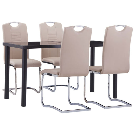 Set da Pranzo 5 pz in Similpelle Cappuccino